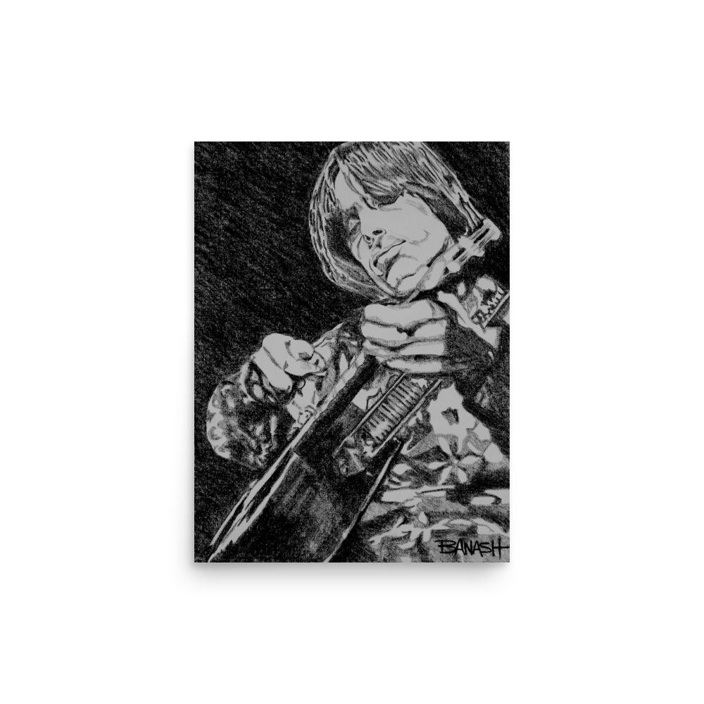 ROCK N&#39; ROLL NO. 15 . CIRCA 1970 | POSTER PRINT | CHARCOAL | 3:4 RATIO