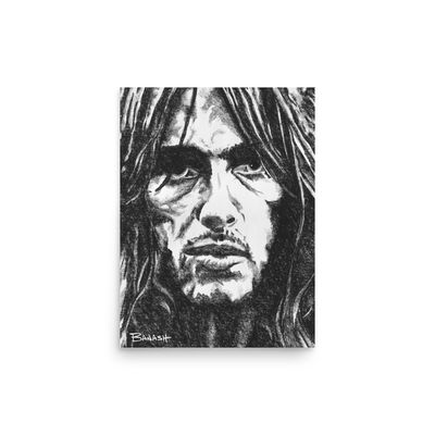 ROCK N&#39; ROLL NO. 16 | POSTER PRINT | CHARCOAL | 3:4 RATIO