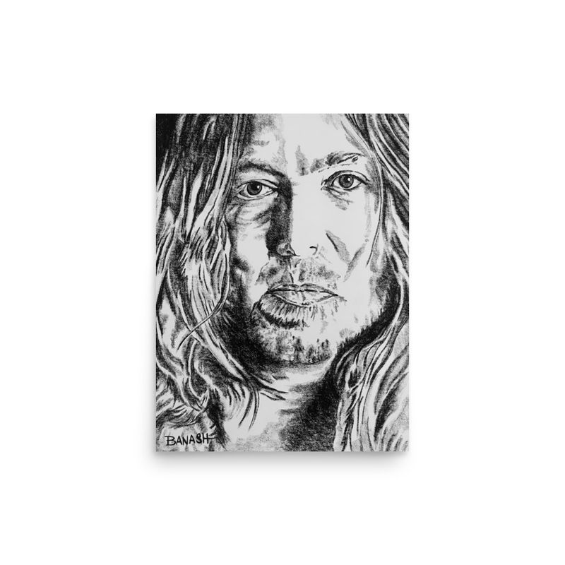 ROCK N&#39; ROLL NO. 19 | POSTER PRINT | CHARCOAL | 3:4 RATIO