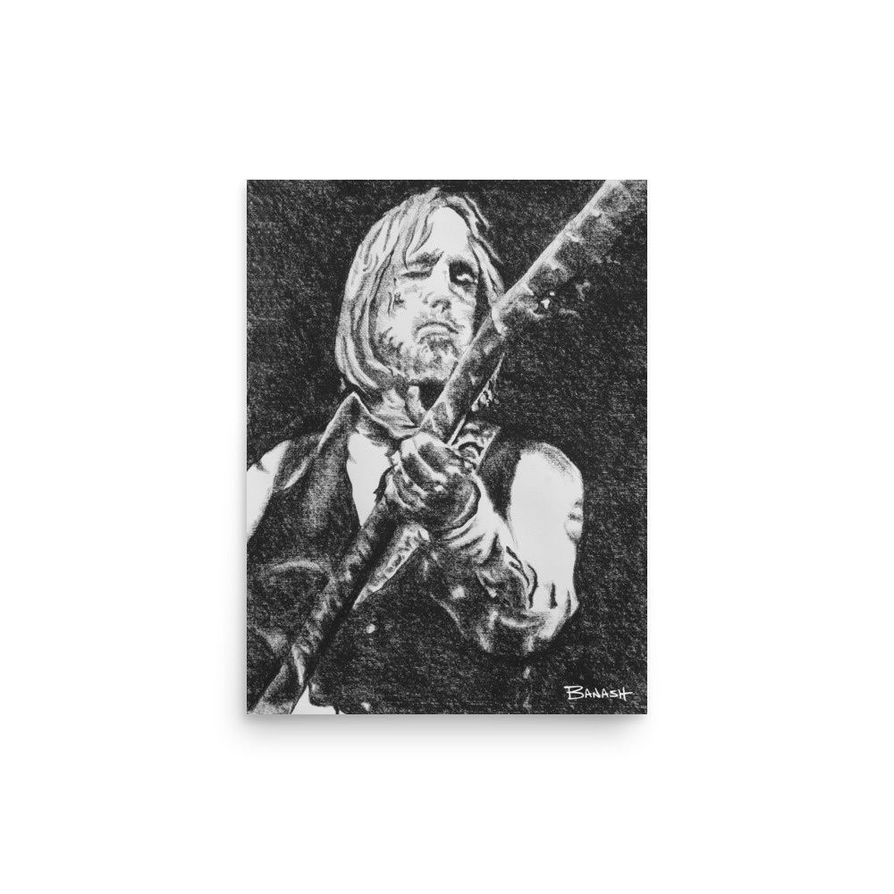 ROCK N&#39; ROLL NO. 5 | POSTER PRINT | CHARCOAL | 3:4 RATIO