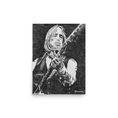 ROCK N&#39; ROLL NO. 5 | POSTER PRINT | CHARCOAL | 3:4 RATIO