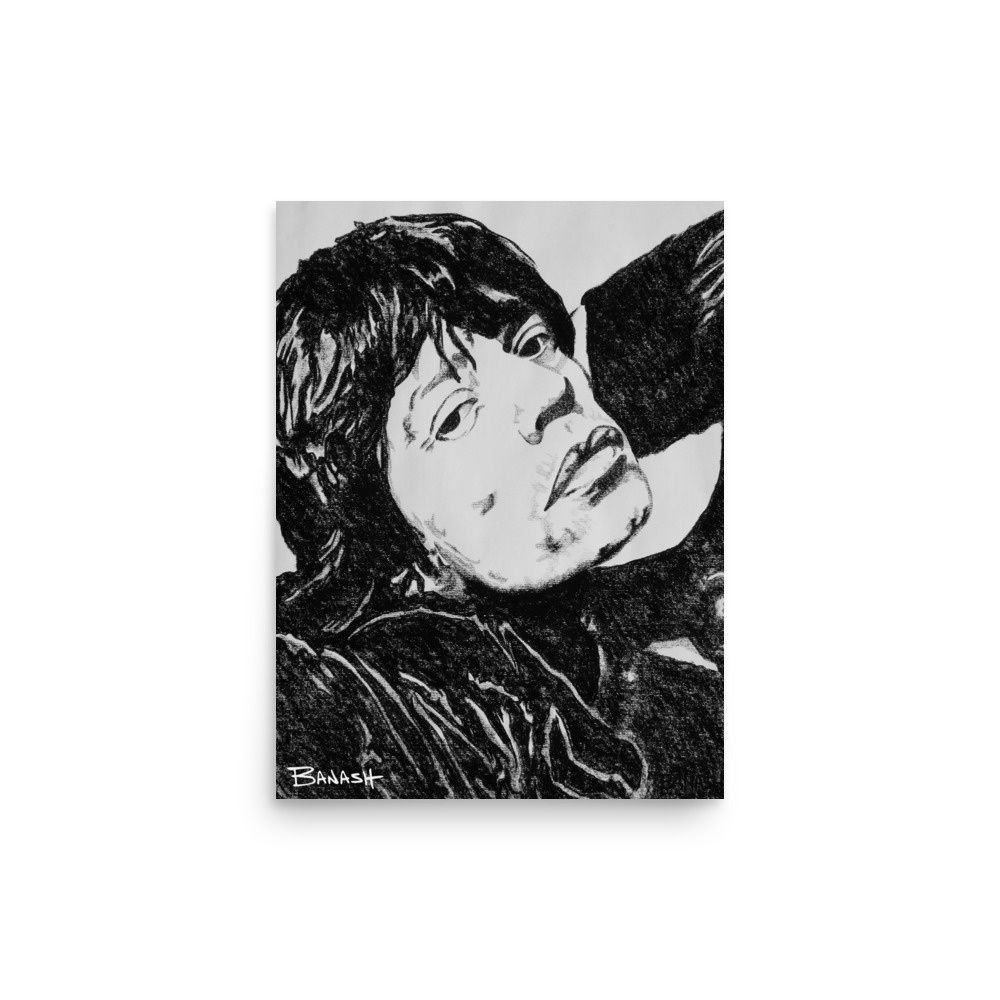 ROCK N&#39; ROLL NO. 9 | POSTER PRINT | CHARCOAL | 3:4 RATIO