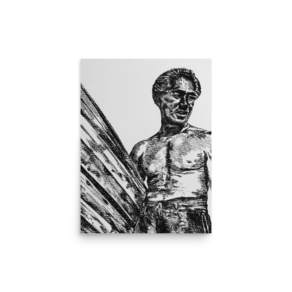 SOUL RIDER | POSTER PRINT | CHARCOAL | PIONEERS OF SURF | 3:4 RATIO