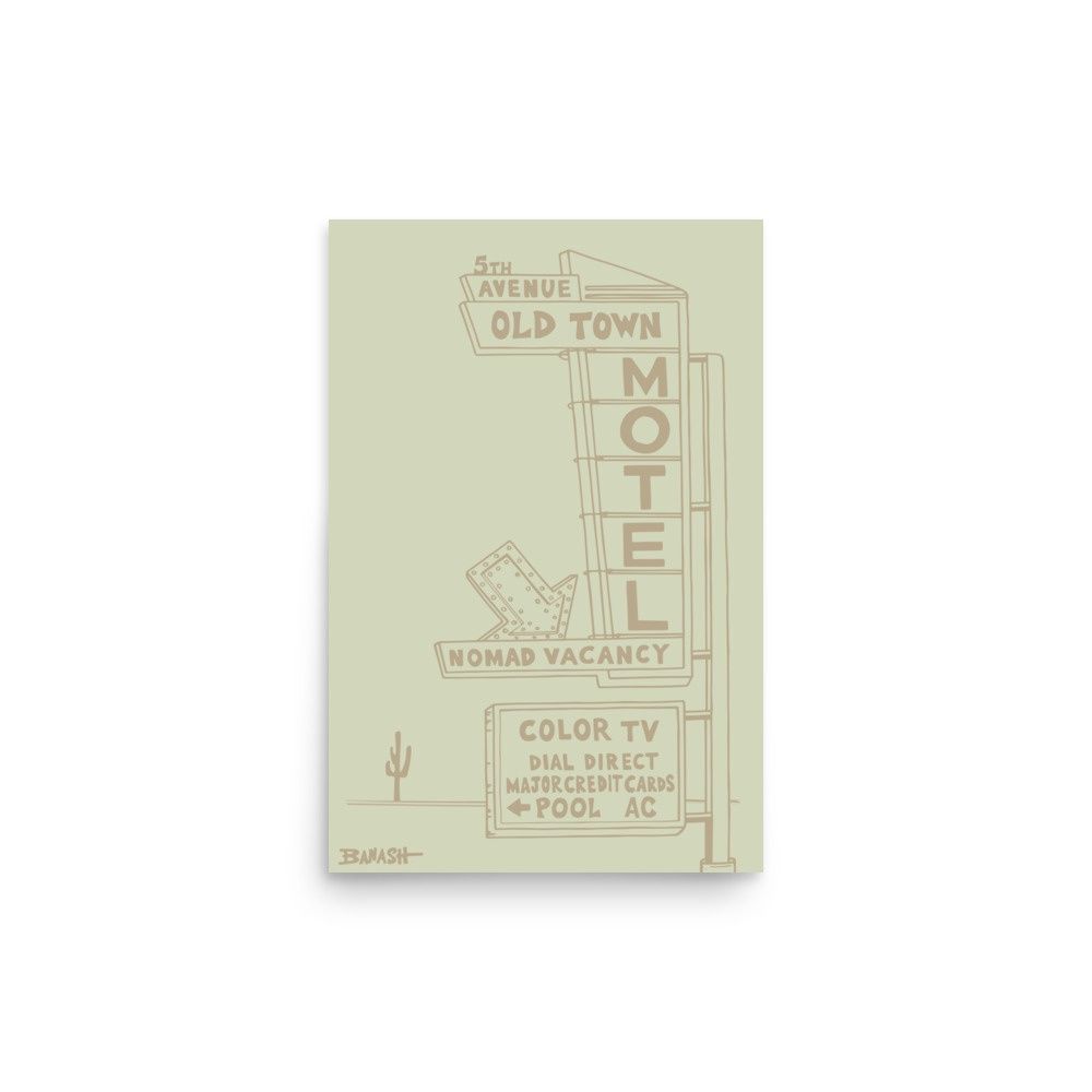 5TH AVENUE OLD TOWN SIGN . DRIFTWOOD  | POSTER PRINT | ILLUSTRATION | 2:3 RATIO