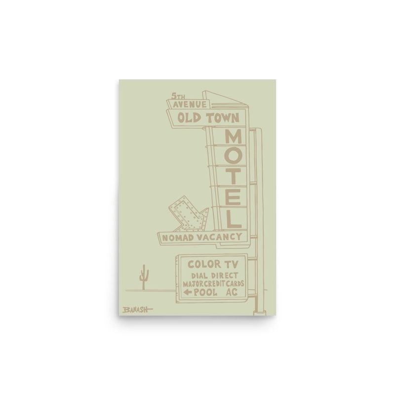 5TH AVENUE OLD TOWN SIGN . DRIFTWOOD  | POSTER PRINT | ILLUSTRATION | 2:3 RATIO