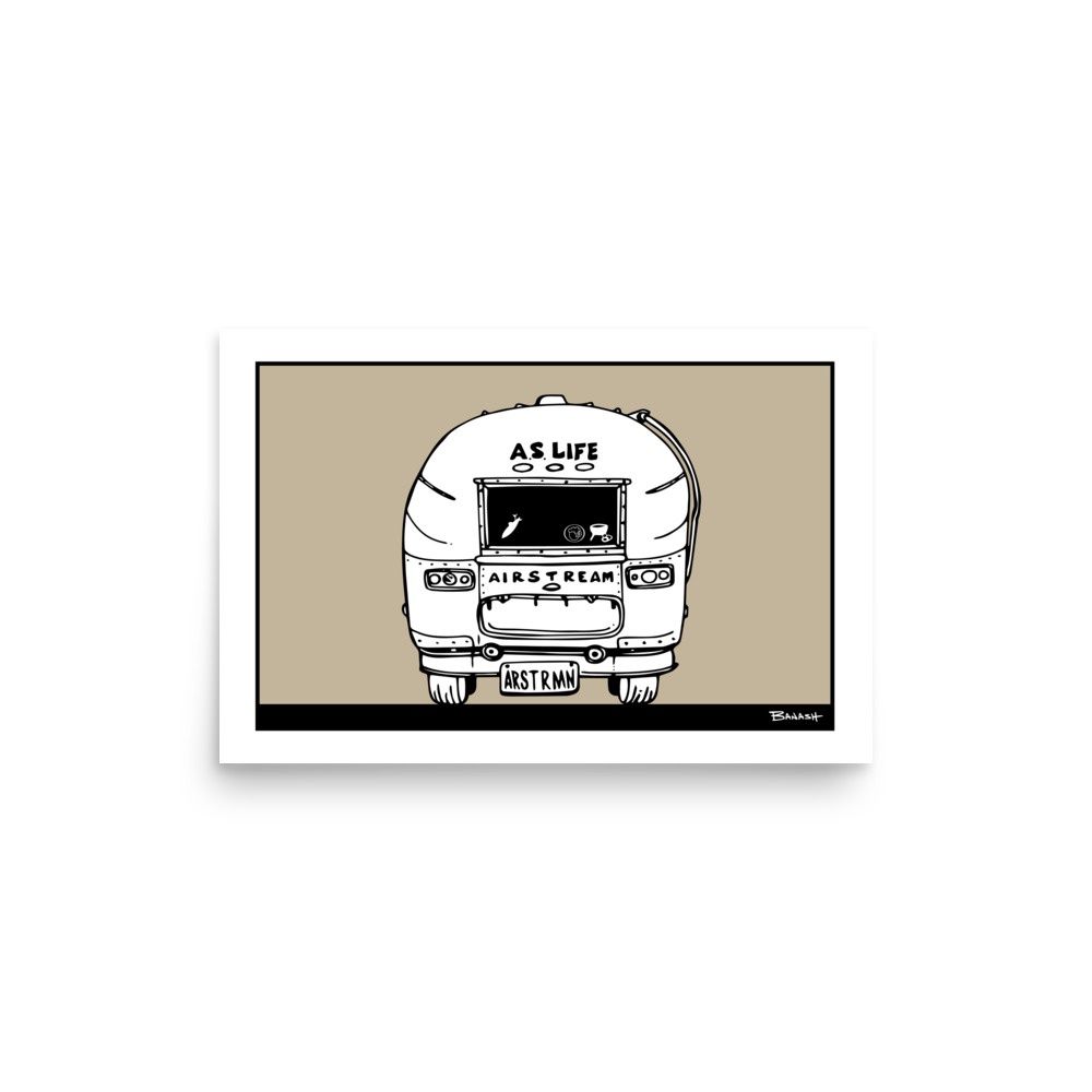 AIRSTREAM TAIL . CATCH A HIGHWAY | POSTER PRINT | ILLUSTRATION | 2:3 RATIO