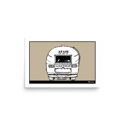AIRSTREAM TAIL . CATCH A HIGHWAY | POSTER PRINT | ILLUSTRATION | 2:3 RATIO