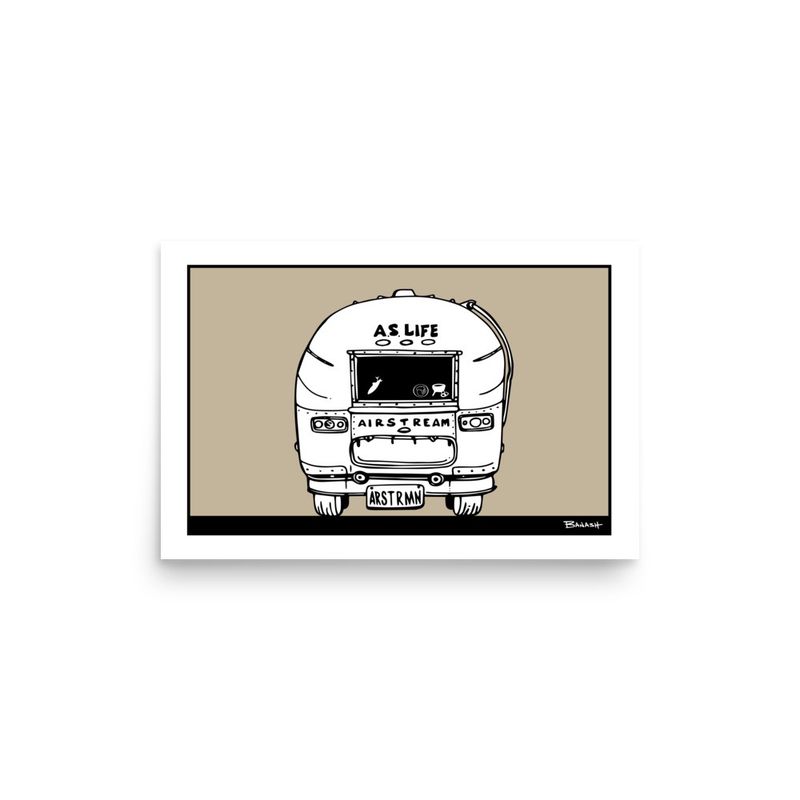 AIRSTREAM TAIL . CATCH A HIGHWAY | POSTER PRINT | ILLUSTRATION | 2:3 RATIO