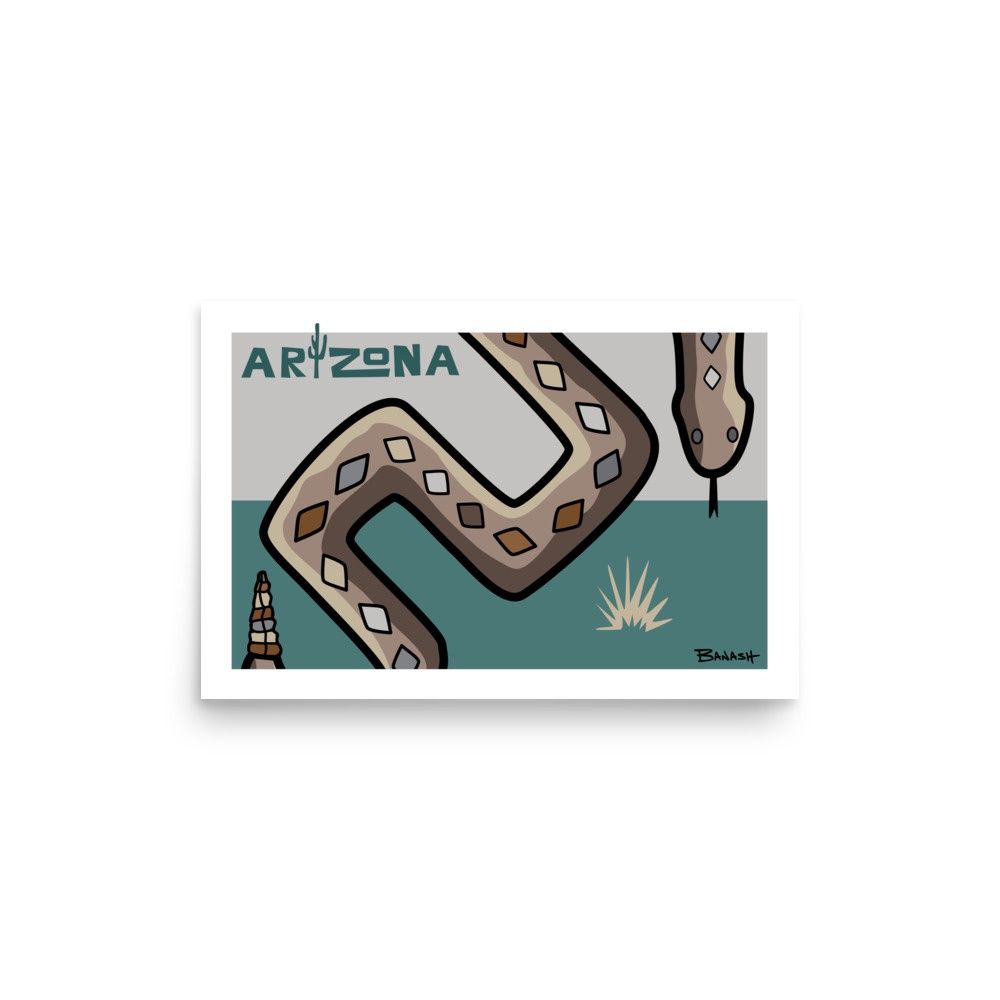 ARIZONA RATTLESNAKE | POSTER PRINT | ILLUSTRATION | 2:3 RATIO