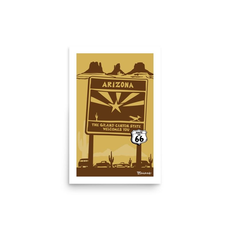 ARIZONA WELCOME SIGN | POSTER PRINT | ILLUSTRATION | 2:3 RATIO