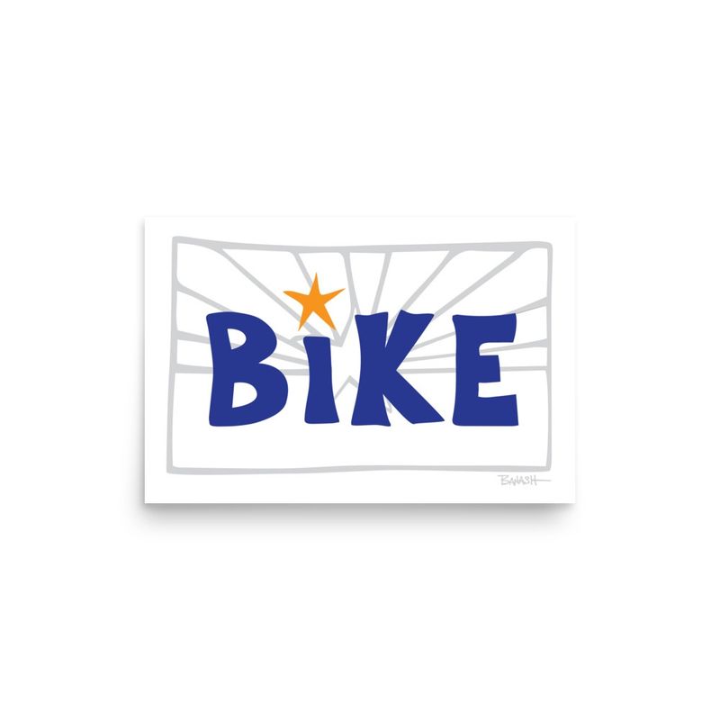 BIKE . ARIZONA FLAG . GHOST | POSTER PRINT | ILLUSTRATION | 2:3 RATIO