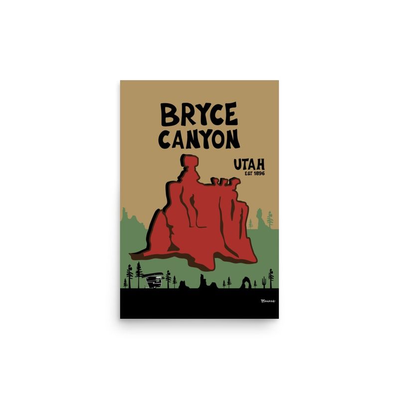 BRYCE CANYON NATIONAL PARK | POSTER PRINT | ILLUSTRATION | 2:3 RATIO