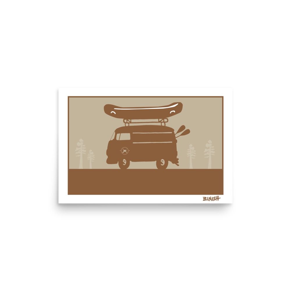CATCH SAND RAFT BUS | POSTER PRINT | ILLUSTRATION | 2:3 RATIO