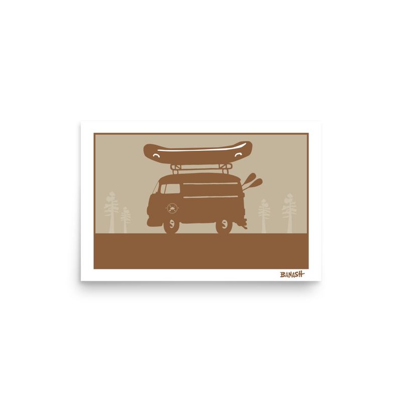 CATCH SAND RAFT BUS | POSTER PRINT | ILLUSTRATION | 2:3 RATIO