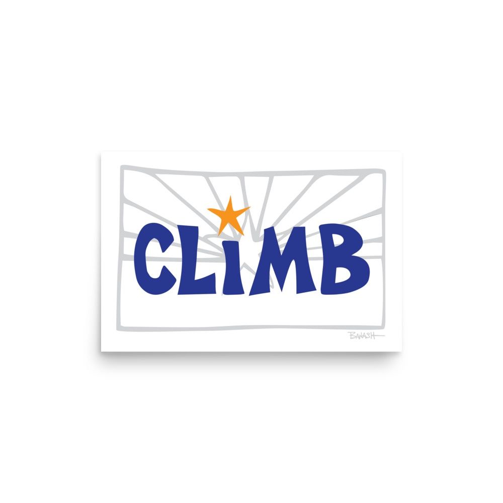 CLIMB . ARIZONA FLAG . GHOST | POSTER PRINT | ILLUSTRATION | 2:3 RATIO