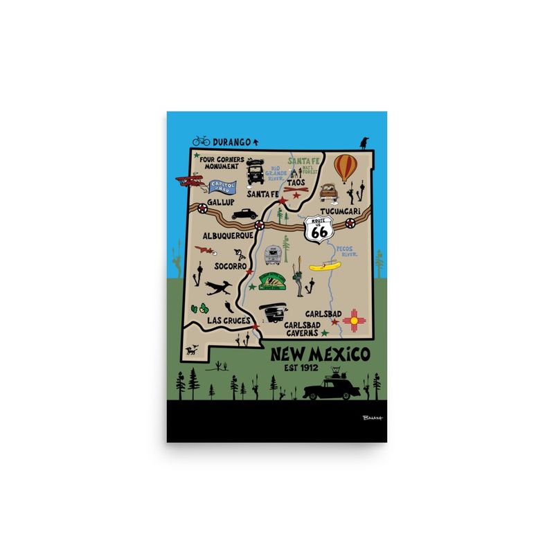 DESTINATIONS . NEW MEXICO | POSTER PRINT | ILLUSTRATIONS | 2:3 RATIO