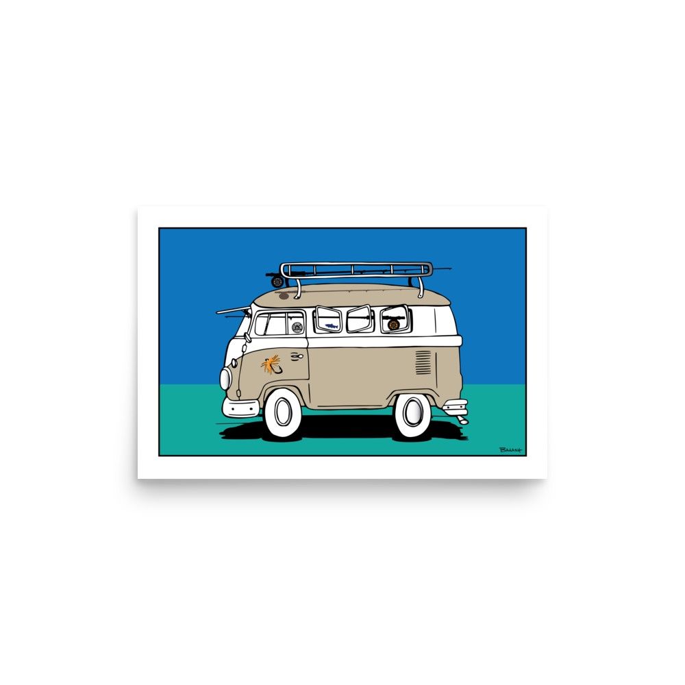 FLY ROD BUS | POSTER PRINT | ILLUSTRATION | 2:3 RATIO