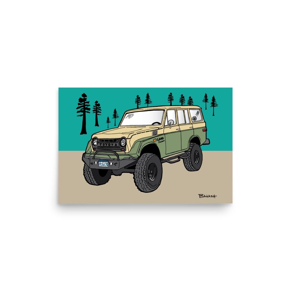 LAND CRUISER . IT&#39;S A 70 | POSTER PRINT | ILLUSTRATION | LIFESTYLE | 2:3 RATIO