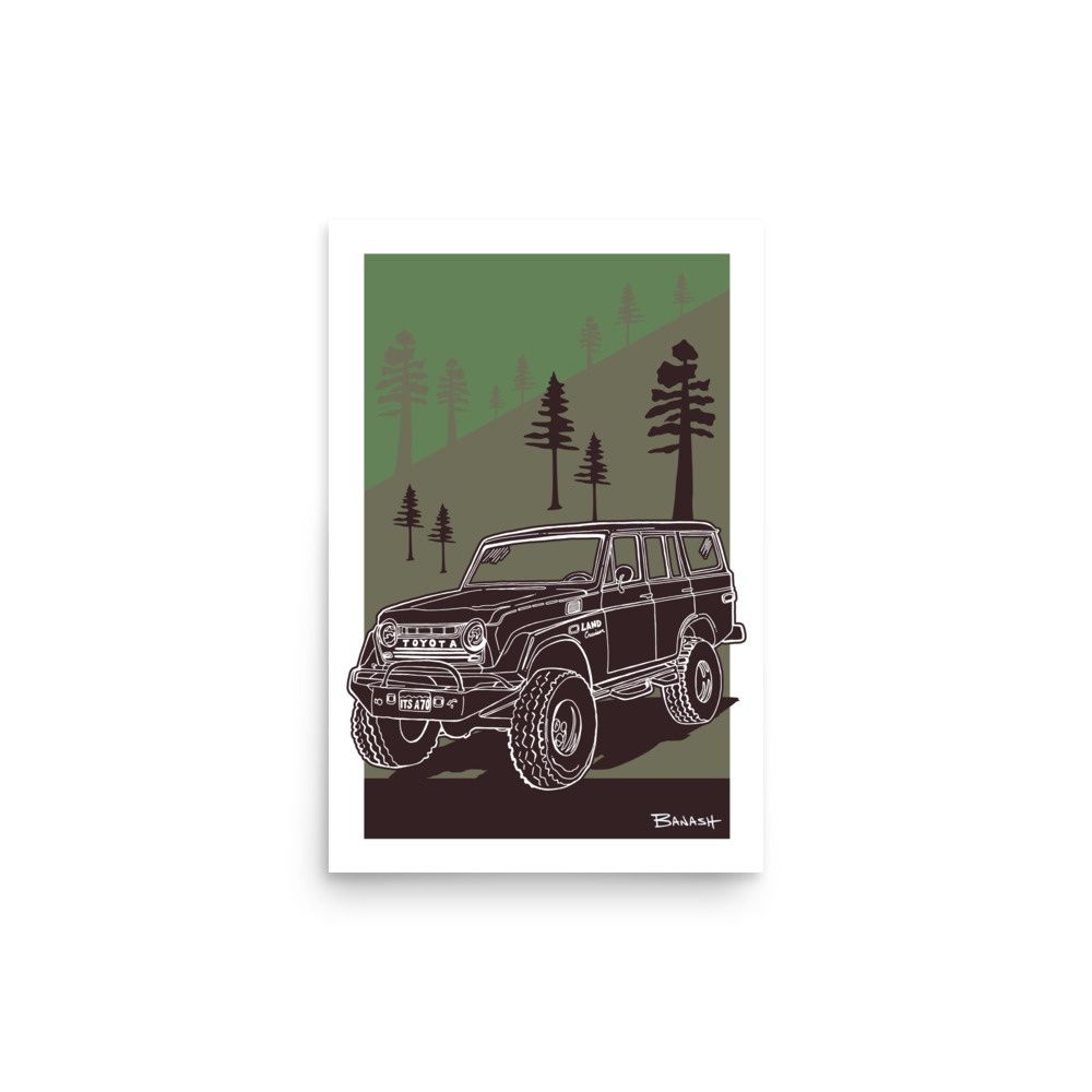 LAND CRUISER . FOREST SLOPE | POSTER PRINT | ILLUSTRATION | 2:3 RATIO