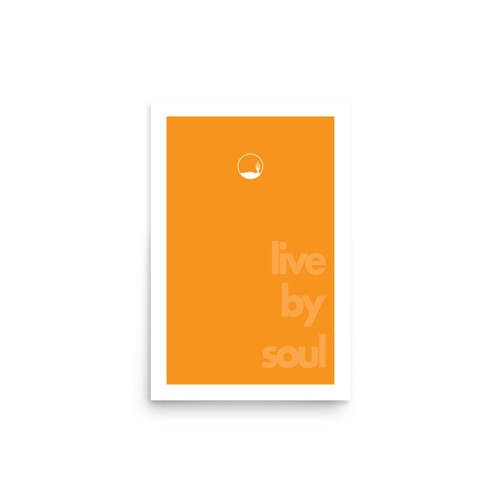 LIVE BY SOUL . DUNE . CACTUS . COLOR SERIES | POSTER PRINT | ILLUSTRATION | 2:3 RATIO, Size: 12x18, COLOR: ORANGE