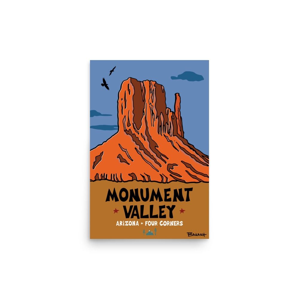 MONUMENT VALLEY | POSTER PRINT | ILLUSTRATION | 2:3 RATIO