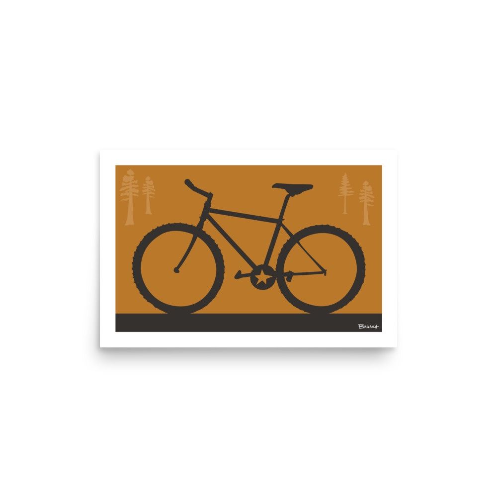 MOUNTAIN BIKE . COLOR SERIES | POSTER PRINT | ILLUSTRATION | LIFESTYLE | 2:3 RATIO, Size: 12x18, COLOR: DESERT