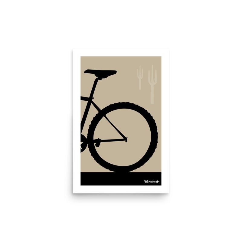 MOUNTAIN BIKE TAIL . CACTUS . COLOR SERIES | POSTER PRINT | ILLUSTRATION | 2:3 RATIO