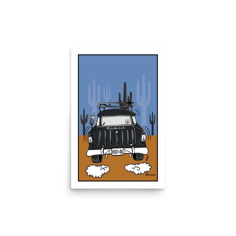 NOMAD . SAGUARO . TAIL AIR . SERIES | POSTER PRINT | ILLUSTRATION | 2:3 RATIO