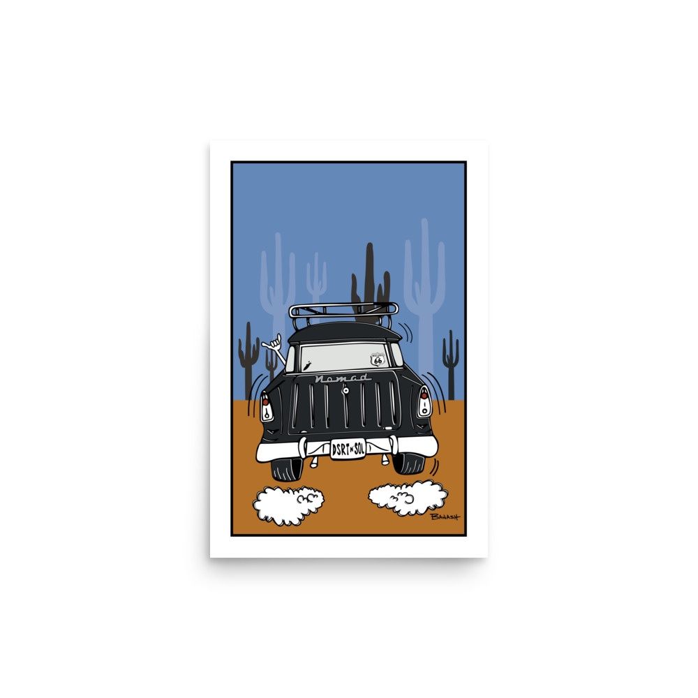 NOMAD . SAGUARO . TAIL AIR . SERIES | POSTER PRINT | ILLUSTRATION | 2:3 RATIO, Size: 12x18, STYLE: SIMPLE