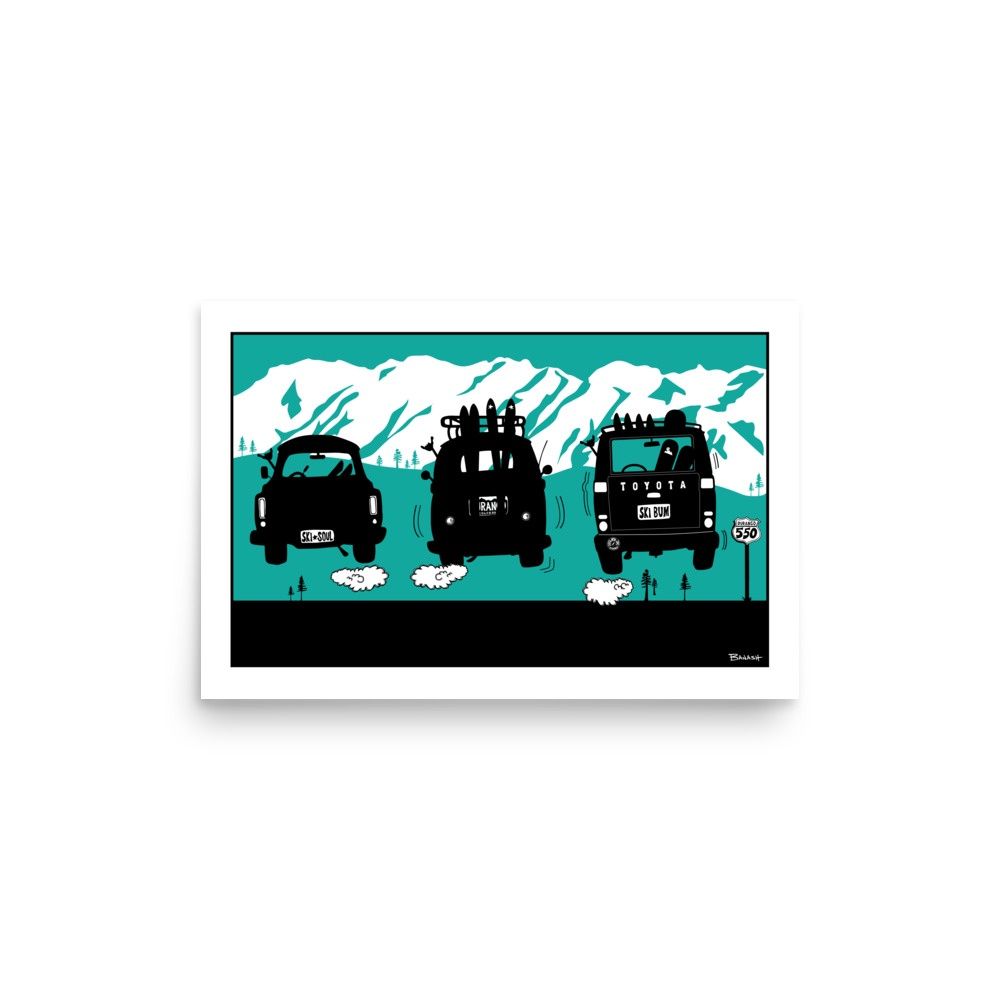 OPENING DAY . SKI . DURANGO 550 . LAND CRUISER . SEAFOAM | POSTER PRINT | ILLUSTRATION | LIFESTYLE | 2:3 RATIO