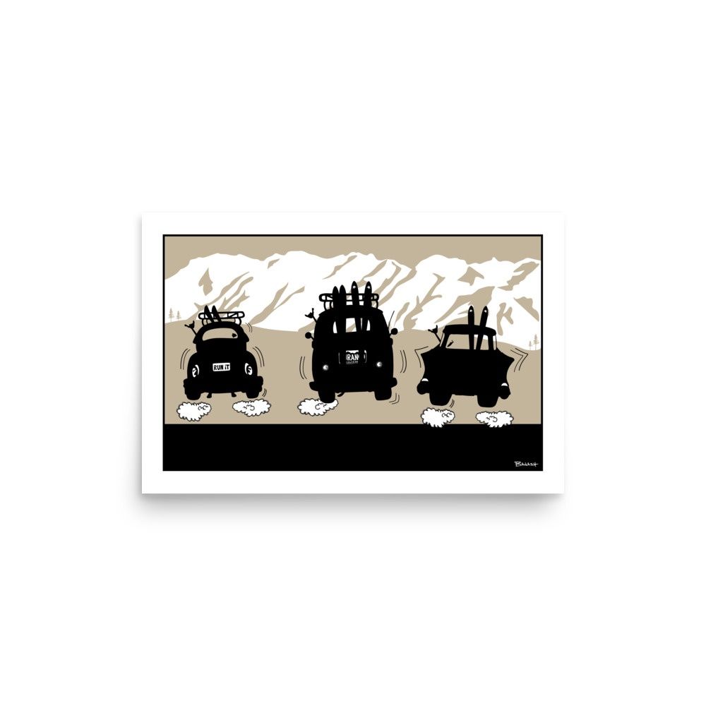 OPENING DAY . SKI RIDES | POSTER PRINT | ILLUSTRATION | 2:3 RATIO