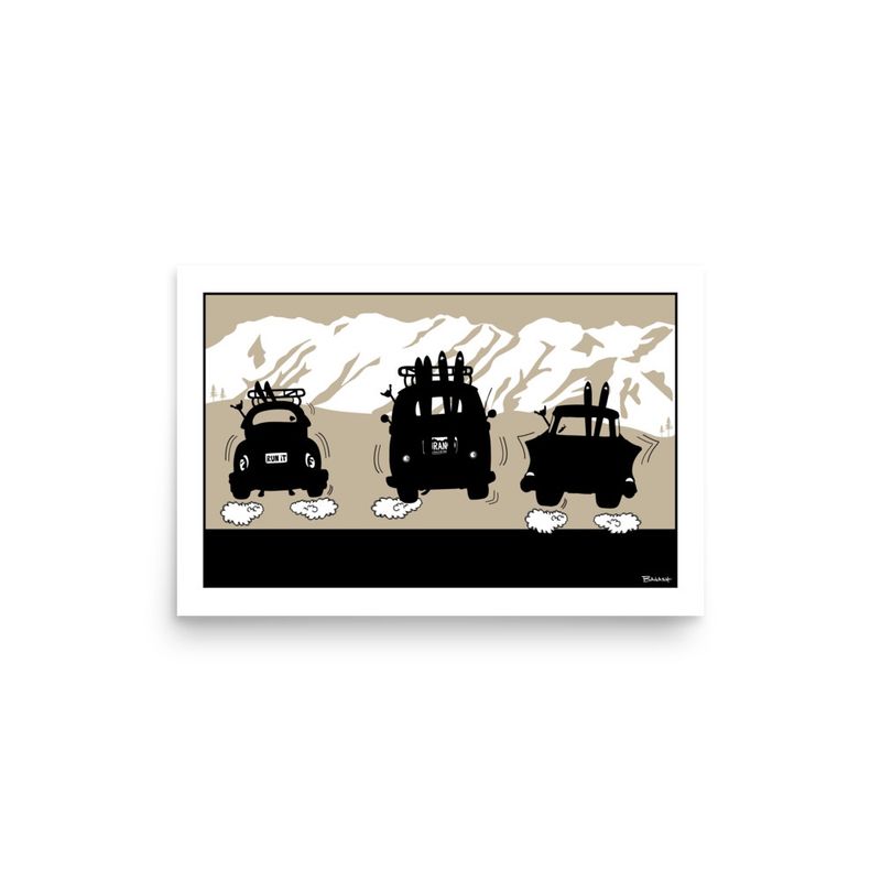 OPENING DAY . SKI RIDES | POSTER PRINT | ILLUSTRATION | 2:3 RATIO