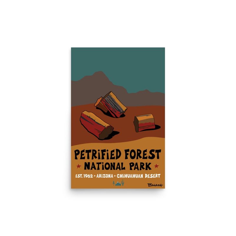 PETRIFIED FOREST NATIONAL PARK | POSTER PRINT | ILLUSTRATION | 2:3 RATIO