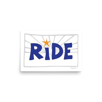 RIDE . ARIZONA FLAG . GHOST | POSTER PRINT | ILLUSTRATION | 2:3 RATIO