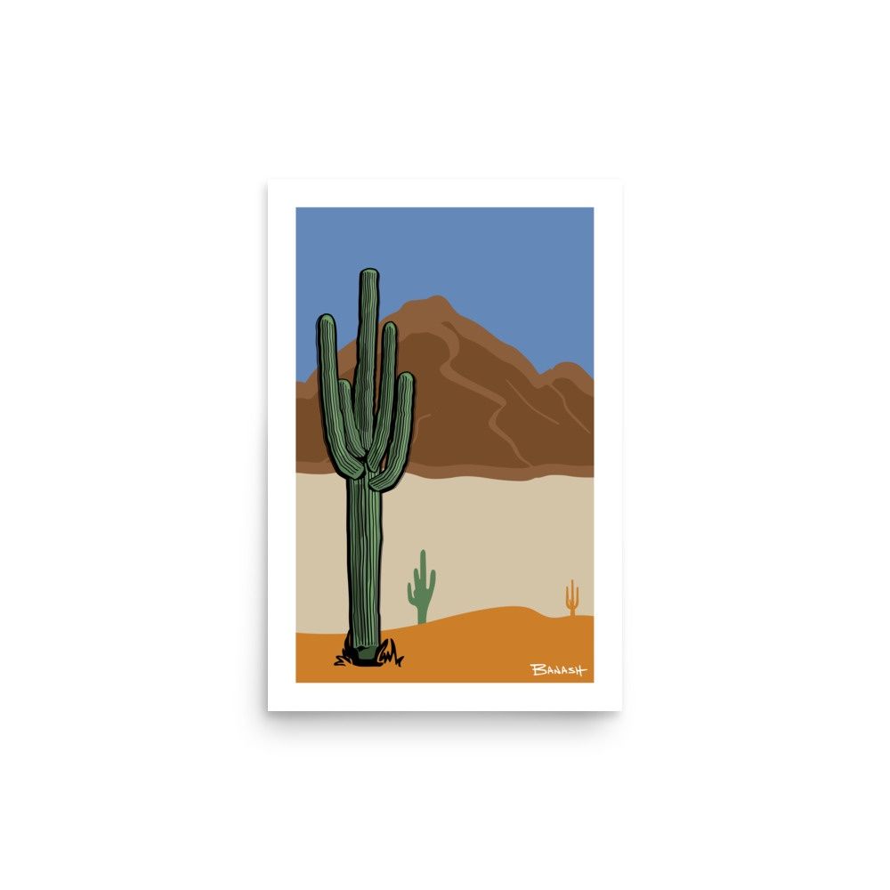 SAGUARO . CAMELBACK | POSTER PRINT | ILLUSTRATION | 2:3 RATIO