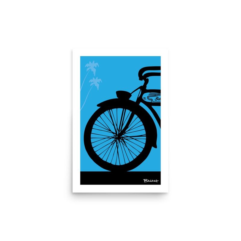 SCHWINN AUTOCYCLE . FRONT END . PALMS . COLOR SERIES | POSTER PRINT | ILLUSTRATION | 2:3 RATIO
