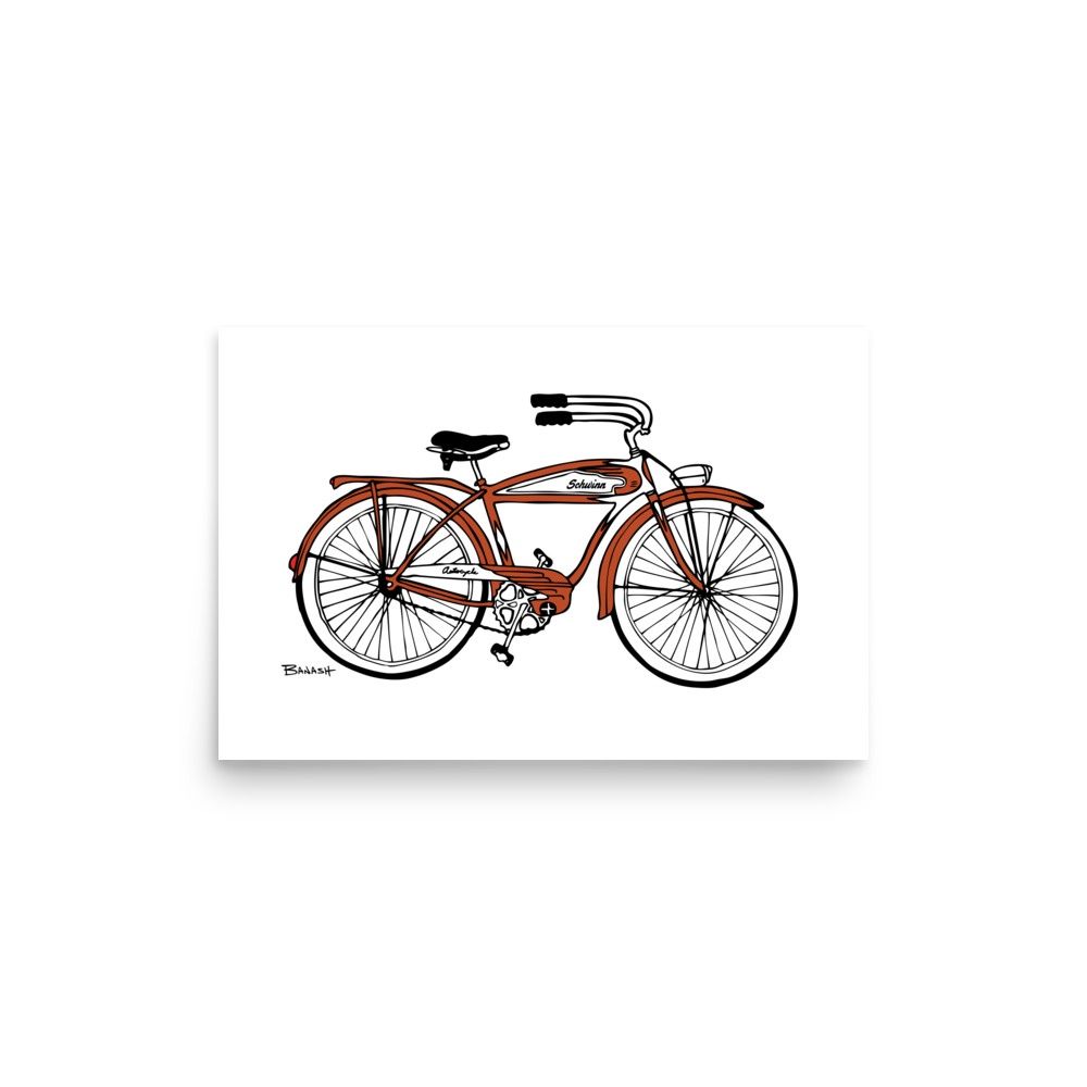 SCHWINN AUTOCYCLE . ORANGE | POSTER PRINT | ILLUSTRATION | 2:3 RATIO