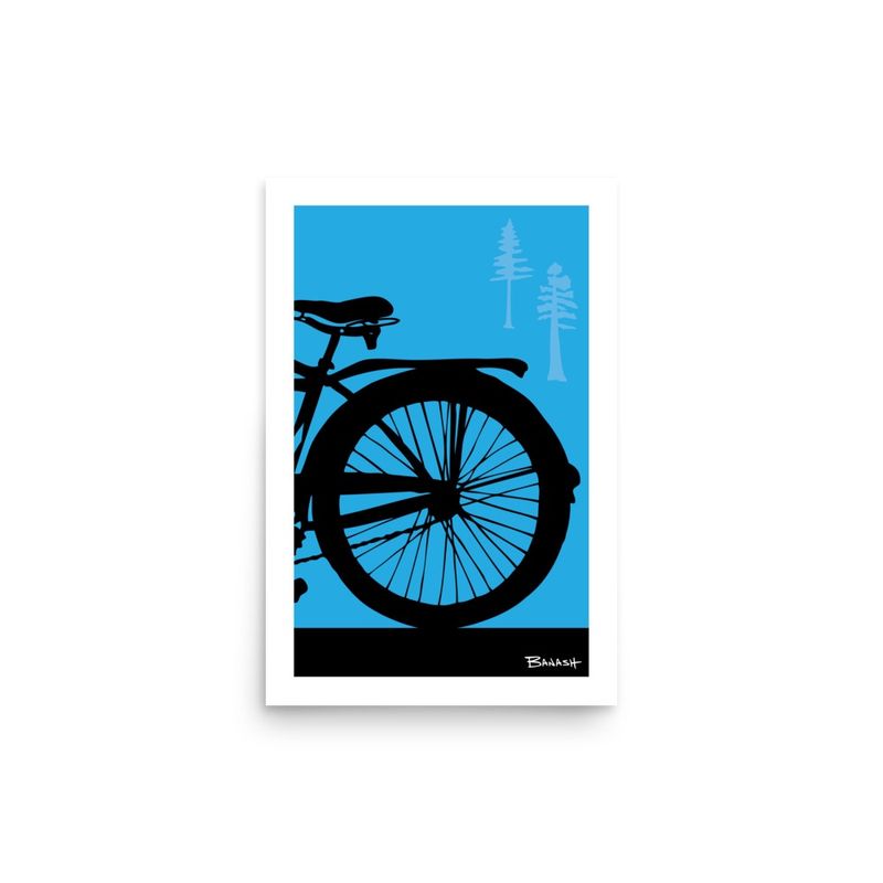 SCHWINN AUTOCYCLE . TAIL . PINES . COLOR SERIES | POSTER PRINT | ILLUSTRATION | 2:3 RATIO