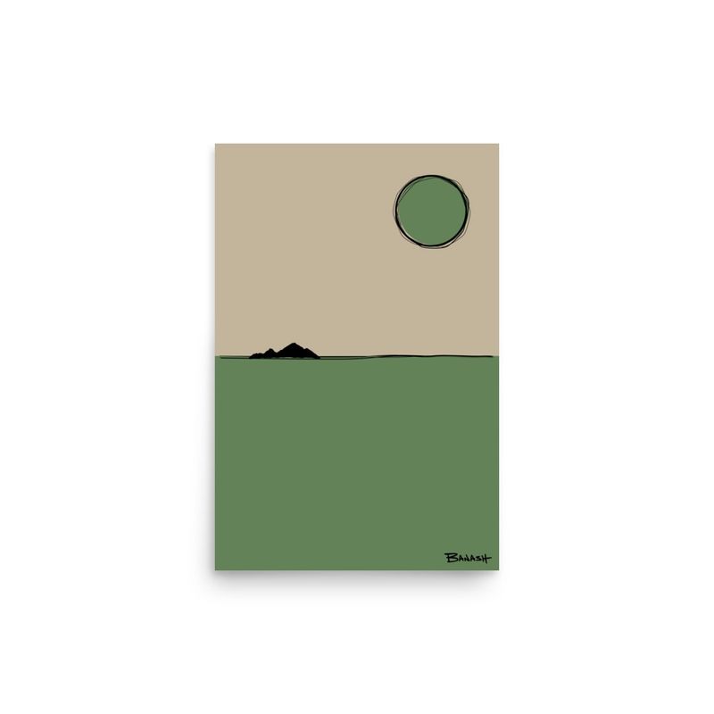 SUN . CAMELBACK . CACTUS GREEN | POSTER PRINT | ILLUSTRATION | 2:3 RATIO