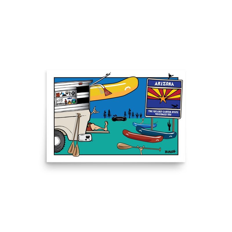 TAILGATE . RAFT SHACK GREM . ARIZONA | POSTER PRINT | ILLUSTRATION | LIFESTYLE | 2:3 RATIO