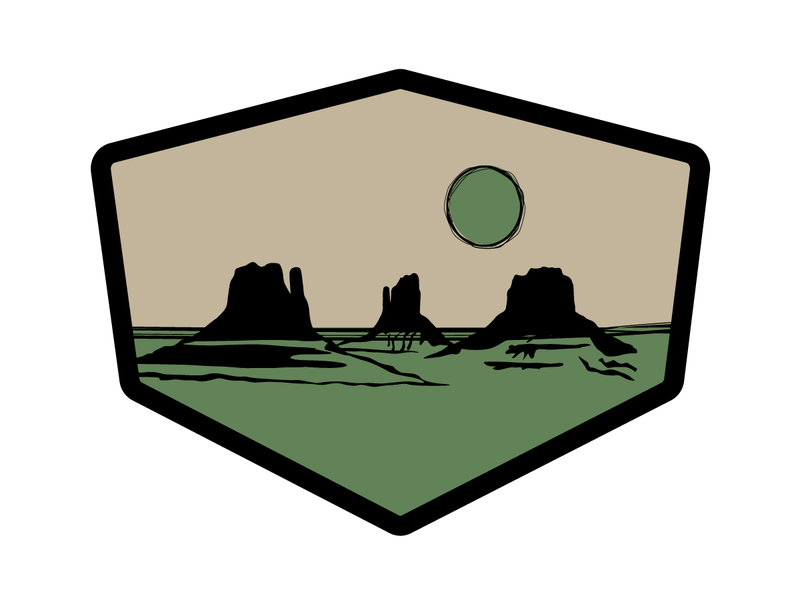 MONUMENT VALLEY . SUN CACTUS | HEXAGON PATCH