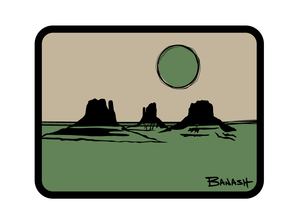 MONUMENT VALLEY . SUN CACTUS | RECTANGLE PATCH