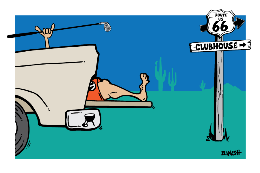 TAILGATE GOLF GREM . ROUTE 66 | RECTANGLE MAGNET