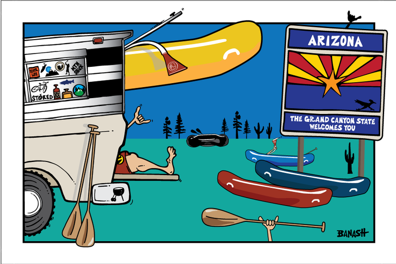 TAILGATE RAFT SHACK GREM . ARIZONA SIGN | RECTANGLE MAGNET