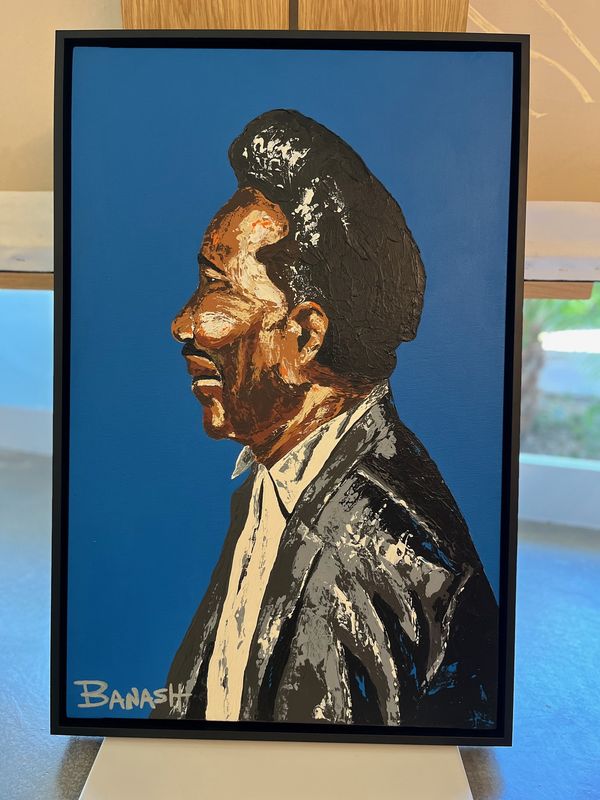 DELTA BLUES NO. 4 | ORIGINAL PAINTED 19.5&quot;x29.5&quot; FRAMED CANVAS | ACRYLIC PAINTING