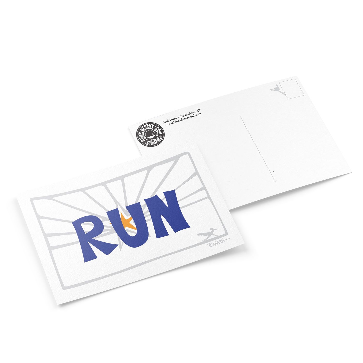 RUN . ARIZONA FLAG GHOST | 6&quot; x 9&quot; POSTCARD