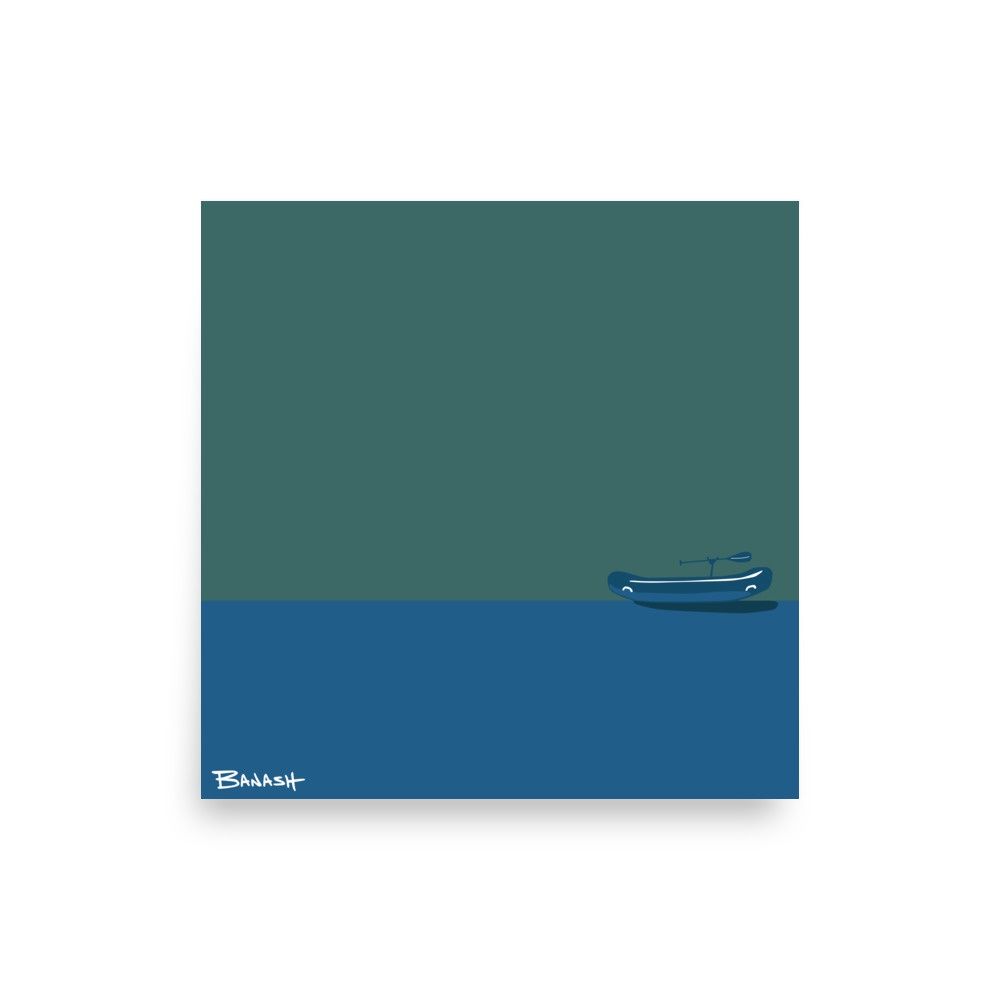 CATCH A RIVER . RAFT PADDLE GREM | POSTER PRINT | ILLUSTRATION | 1:1 RATIO