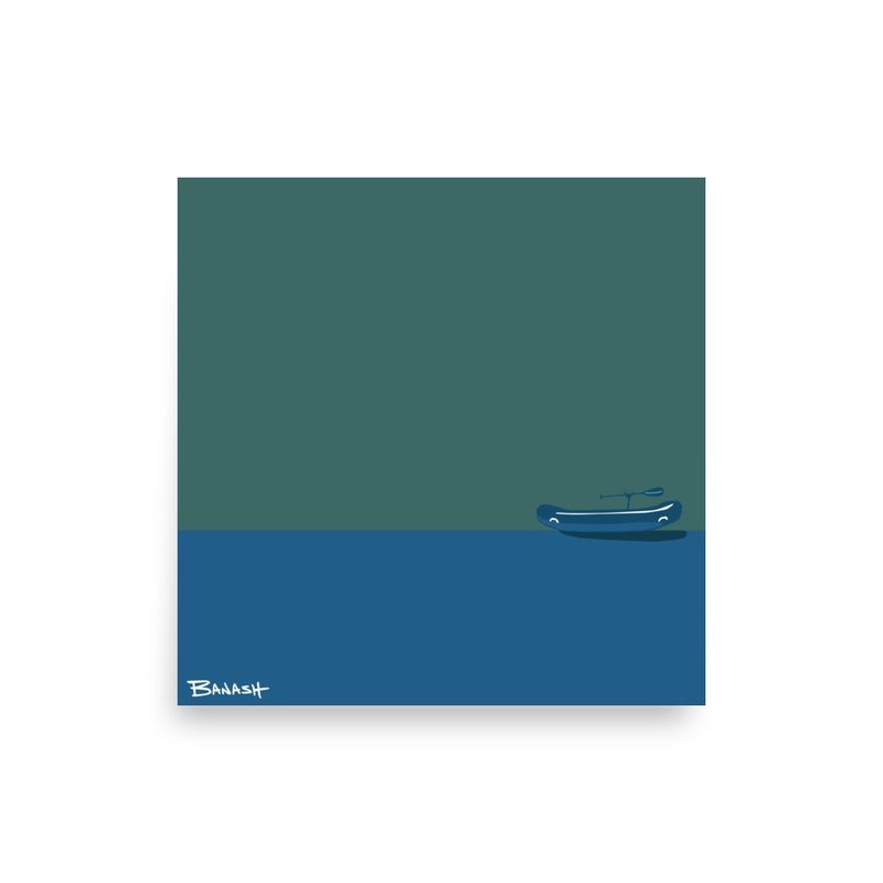 CATCH A RIVER . RAFT PADDLE GREM | POSTER PRINT | ILLUSTRATION | 1:1 RATIO