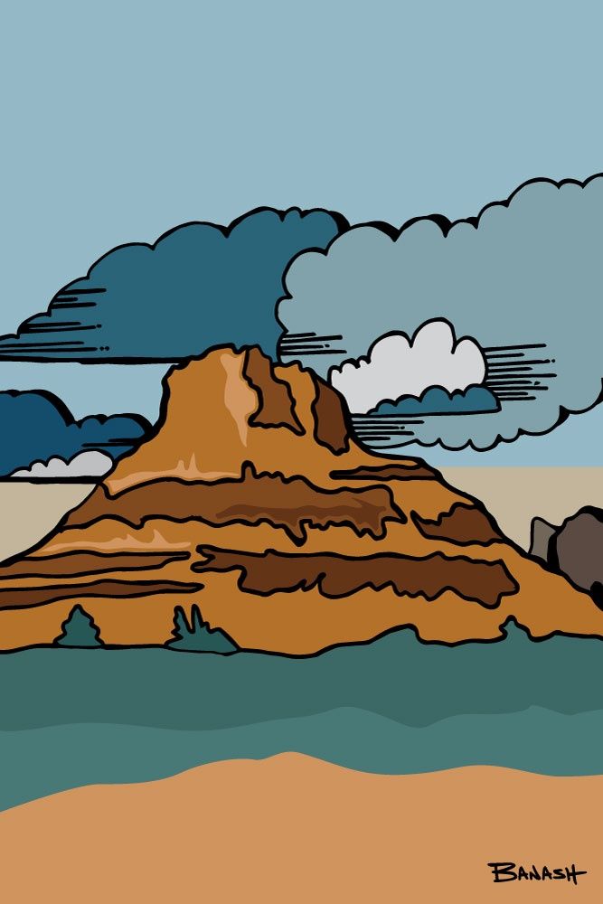 SEDONA BELL ROCK | CANVAS | ILLUSTRATION | 2:3 RATIO
