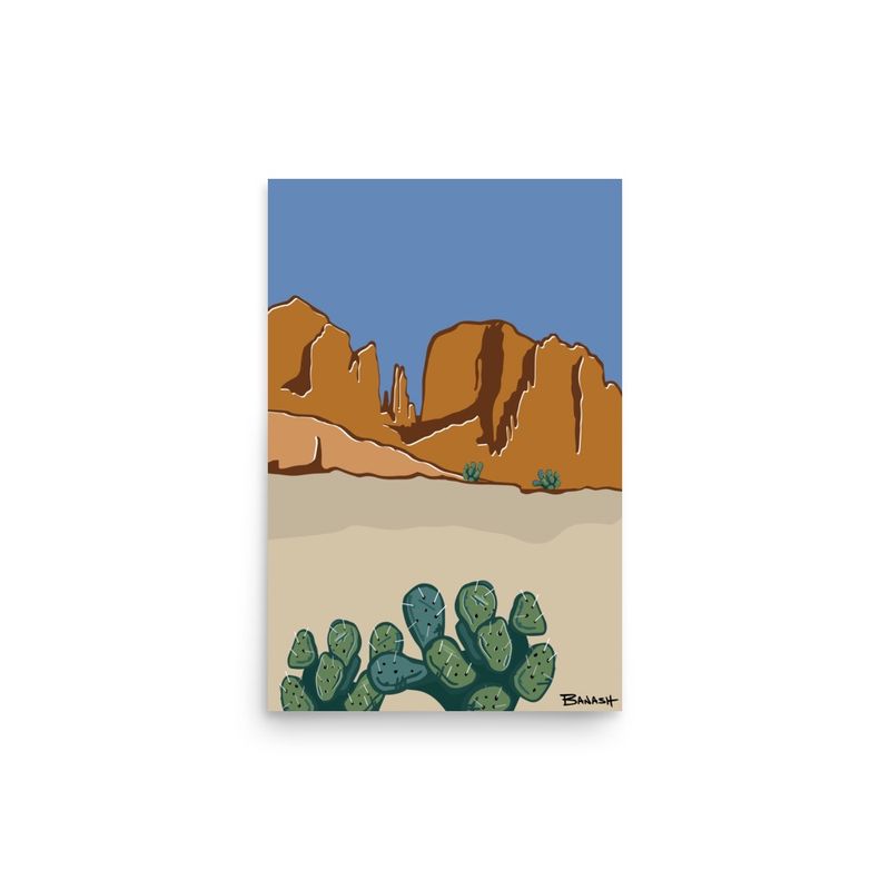 SEDONA CATHEDRAL ROCK | POSTER PRINT | ILLUSTRATION | 2:3 RATIO